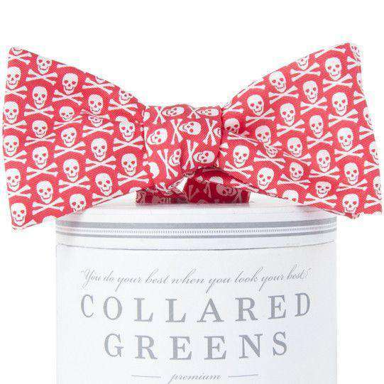 Walk The Plank Bow Tie in Salmon Red by Collared Greens - Country Club Prep