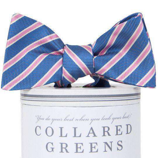 Whitman Bow Tie in Navy & Pink by Collared Greens - Country Club Prep
