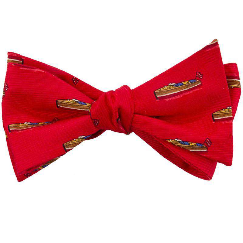 Woody Boat Bow Tie in Red by Southern Proper - Country Club Prep