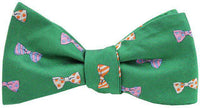 Woven Bow Tie Pattern Bow Tie in Green by Southern Proper - Country Club Prep