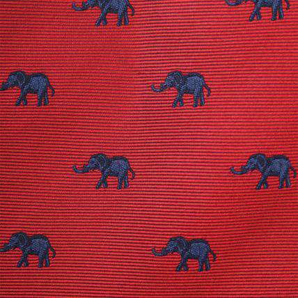 Woven Elephant Bow Tie in Red by Southern Proper - Country Club Prep