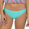 Solid Bow Back Hipster Bikini Bottoms in Aqua by Lauren James - Country Club Prep