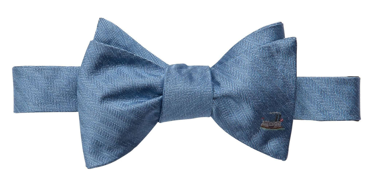 Riverboat Bow Tie in Blue by Southern Proper - Country Club Prep