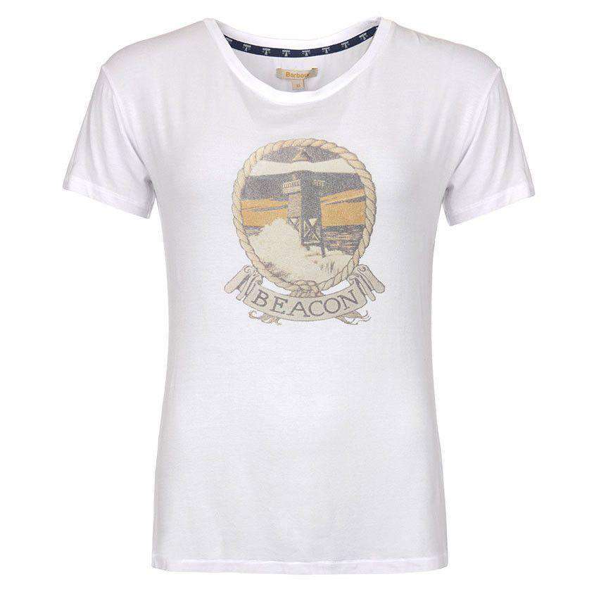 Bowline T-Shirt in White by Barbour - Country Club Prep