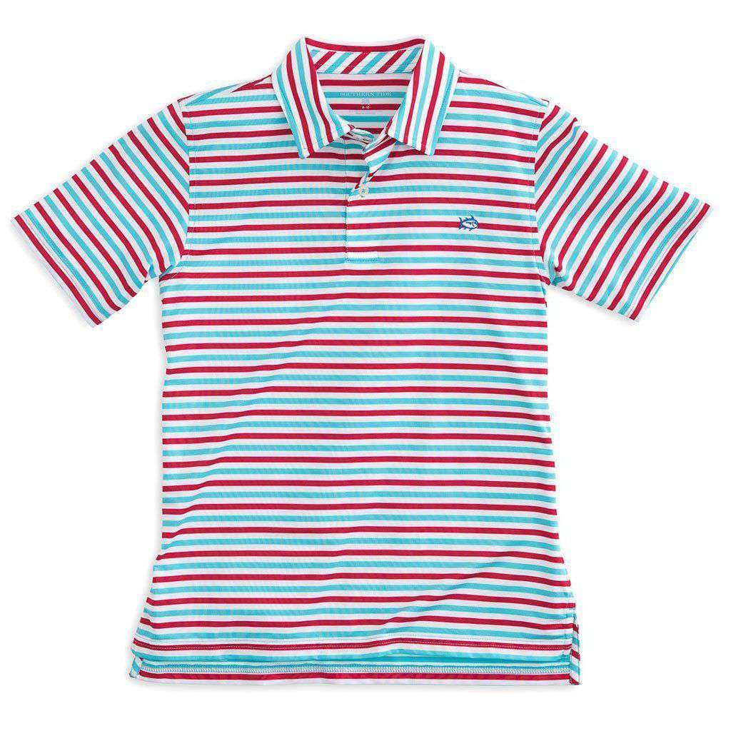 Boy's Freedom Rocks Stripe Performance Polo by Southern Tide - Country Club Prep