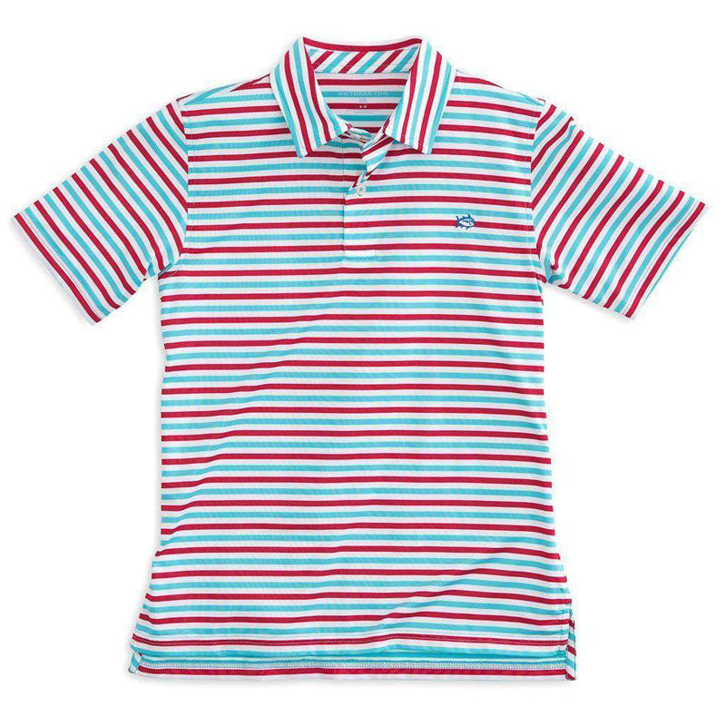 Boy's Freedom Rocks Stripe Performance Polo by Southern Tide - Country Club Prep