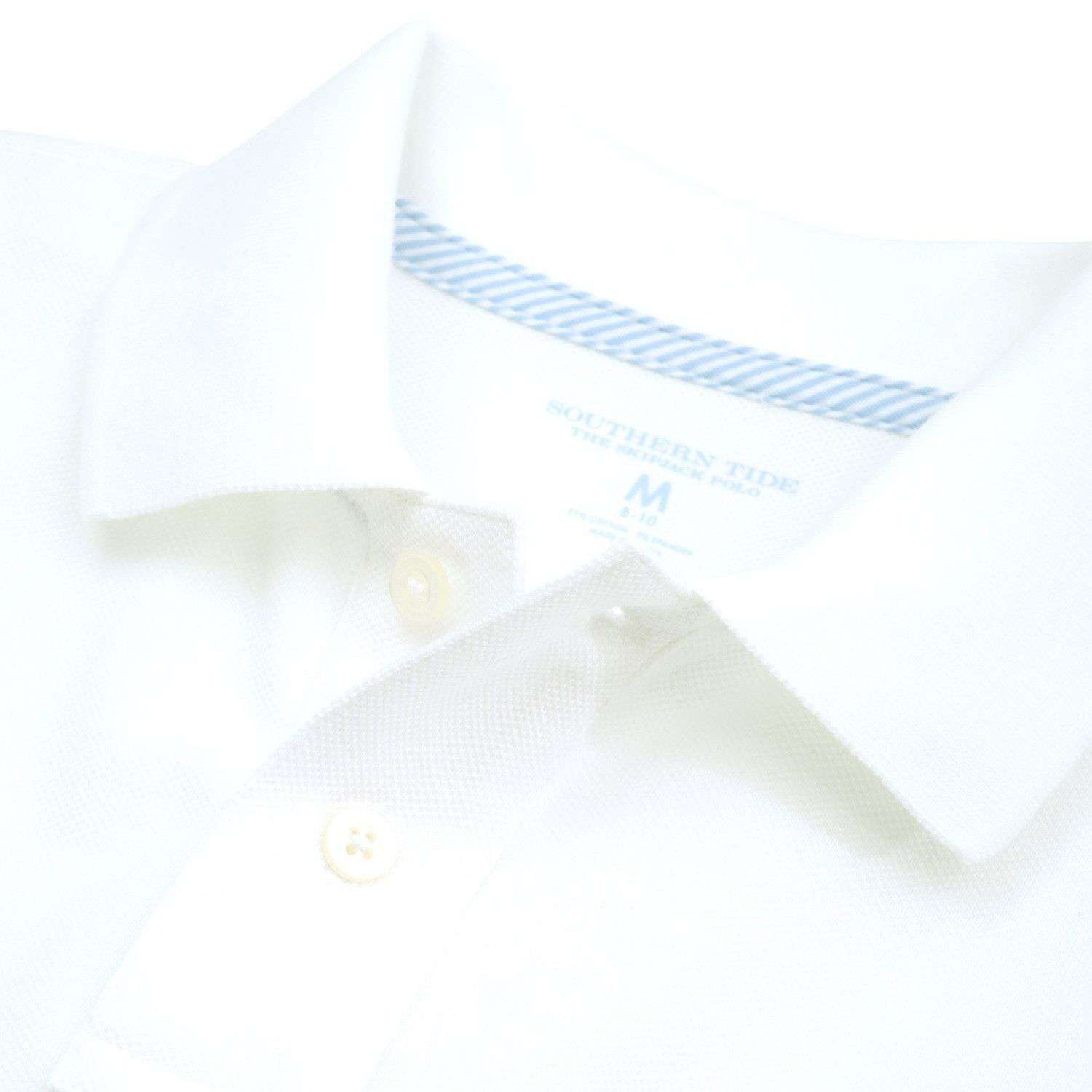 Boy's Skipjack Polo in Classic White by Southern Tide - Country Club Prep