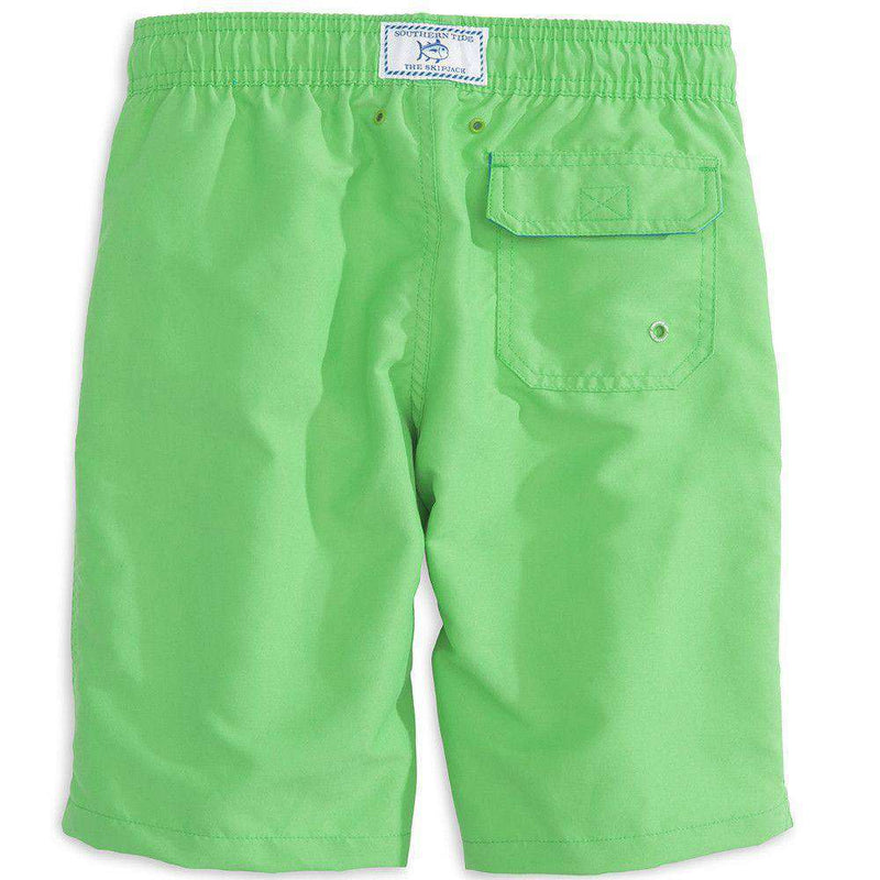 Boy's Solid Swim Trunk in Island Green by Southern Tide - Country Club Prep