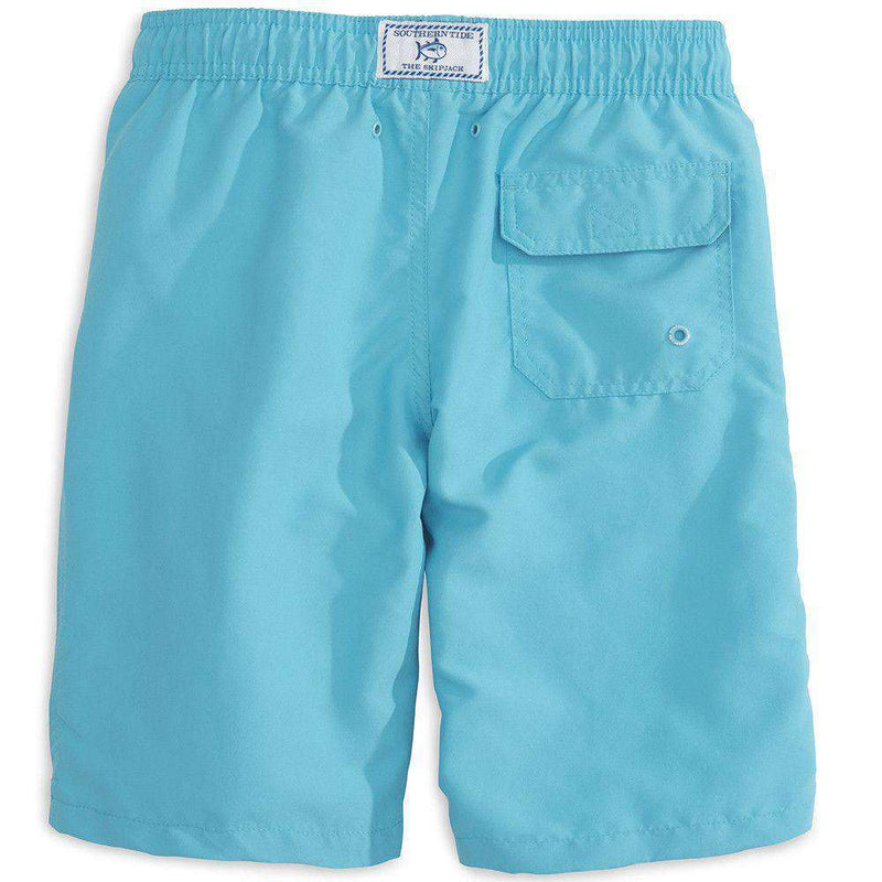 Boy's Solid Swim Trunk in Turquoise by Southern Tide - Country Club Prep