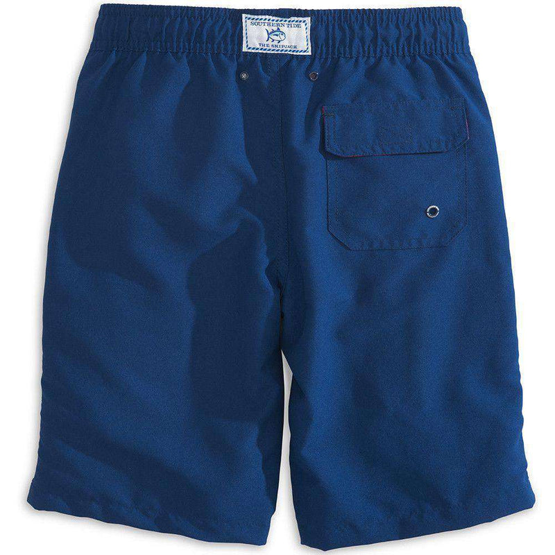 Boy's Solid Swim Trunk in Yacht Blue by Southern Tide - Country Club Prep