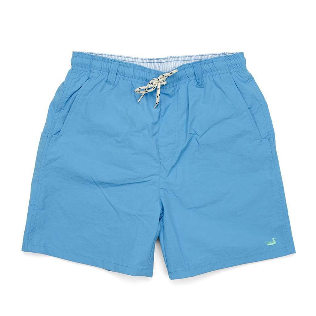 YOUTH Dockside Swim Trunk in Breaker Blue by Southern Marsh - Country Club Prep