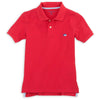 Boy's Skipjack Polo in Channel Marker Red by Southern Tide - Country Club Prep