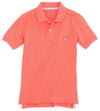 Boy's Skipjack Polo in Nautical Orange by Southern Tide - Country Club Prep
