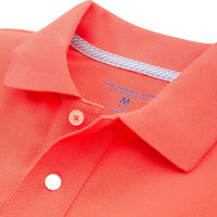 Boy's Skipjack Polo in Nautical Orange by Southern Tide - Country Club Prep