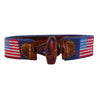 American Flag Needlepoint Bracelet in Classic Navy by Smathers & Branson - Country Club Prep