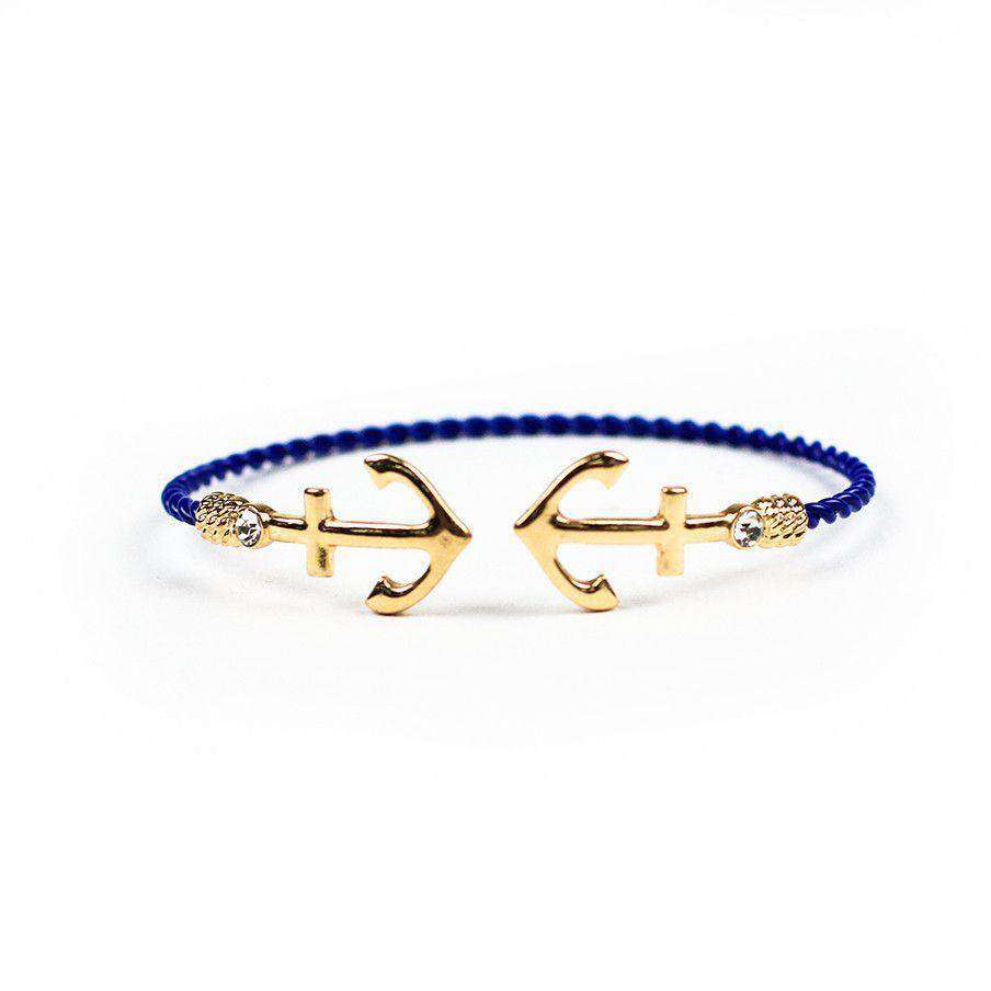 Anchor Bracelet in Blue by Country Club Prep - Country Club Prep