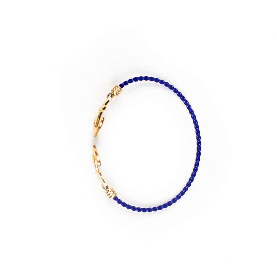 Anchor Bracelet in Blue by Country Club Prep - Country Club Prep