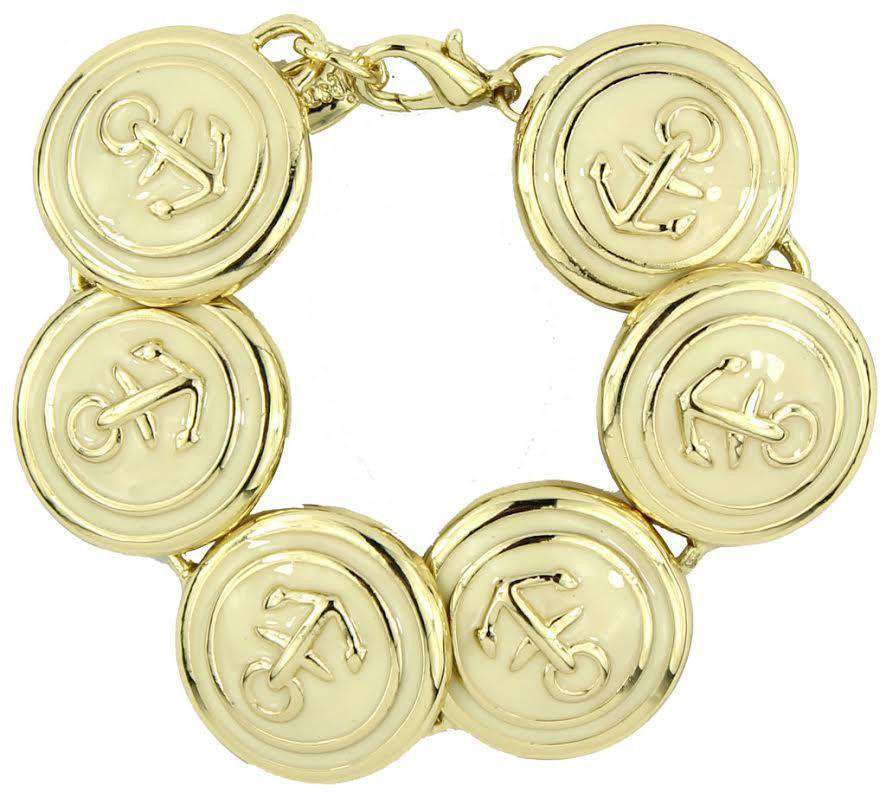 Anchor Button Bracelet by Pink Pineapple - Country Club Prep