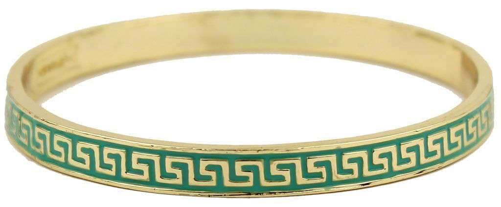 Apollo Bangle in Gold and Aqua by Fornash - Country Club Prep