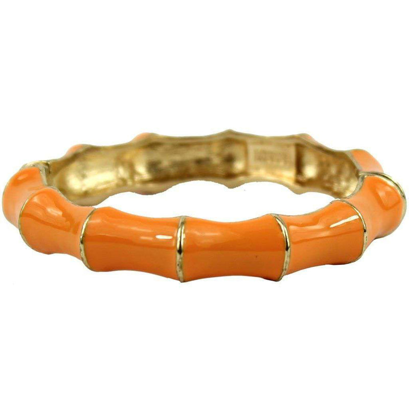 Bamboo Bangle in Orange by Pink Pineapple - Country Club Prep