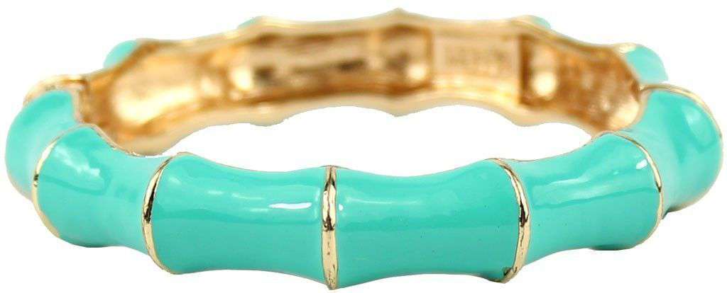 Bamboo Bangle in Turquoise by Pink Pineapple - Country Club Prep