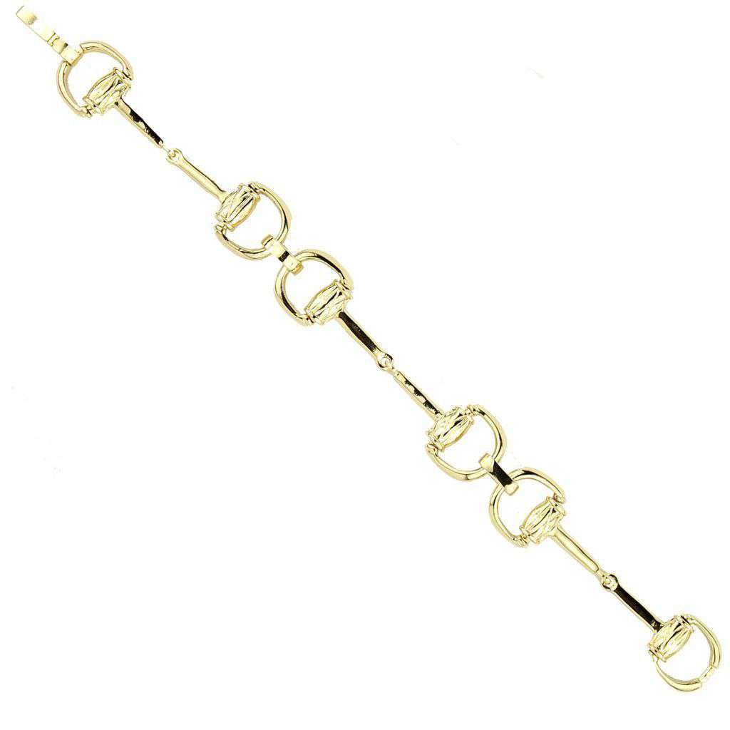 Bit Link Bracelet in Gold by Pink Pineapple - Country Club Prep