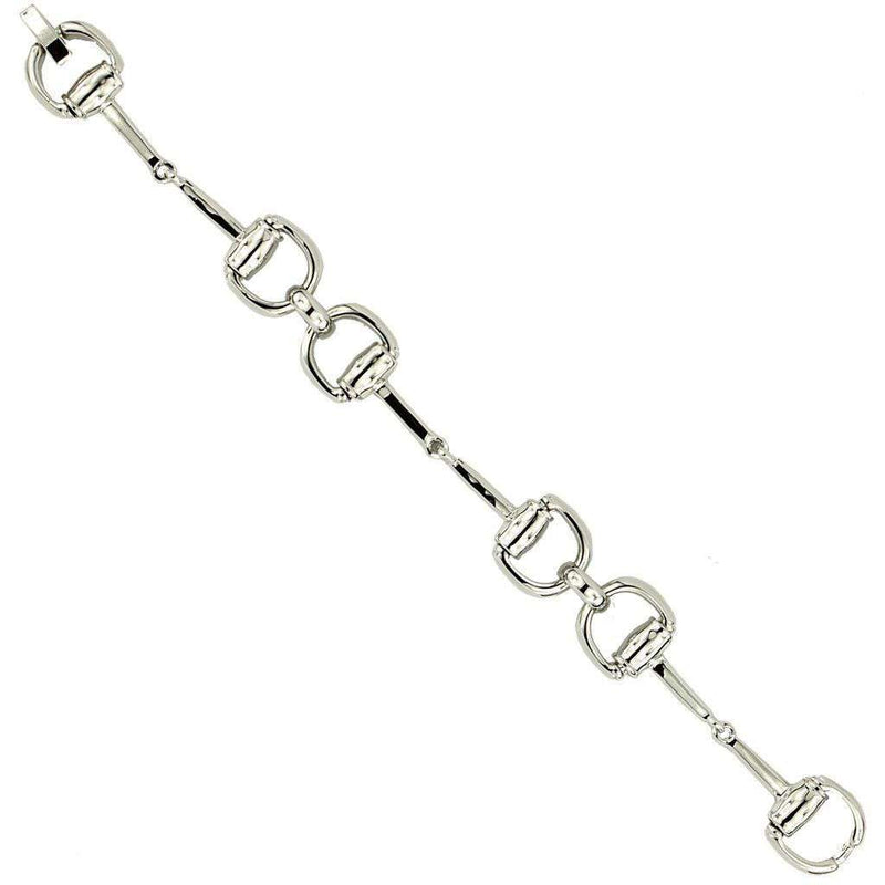Bit Link Bracelet in Silver by Pink Pineapple - Country Club Prep