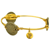 Buffalo Nickels Bracelet in Gold by Bourbon and Bowties - Country Club Prep