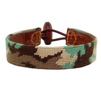 Camo Needlepoint Bracelet by Smathers & Branson - Country Club Prep