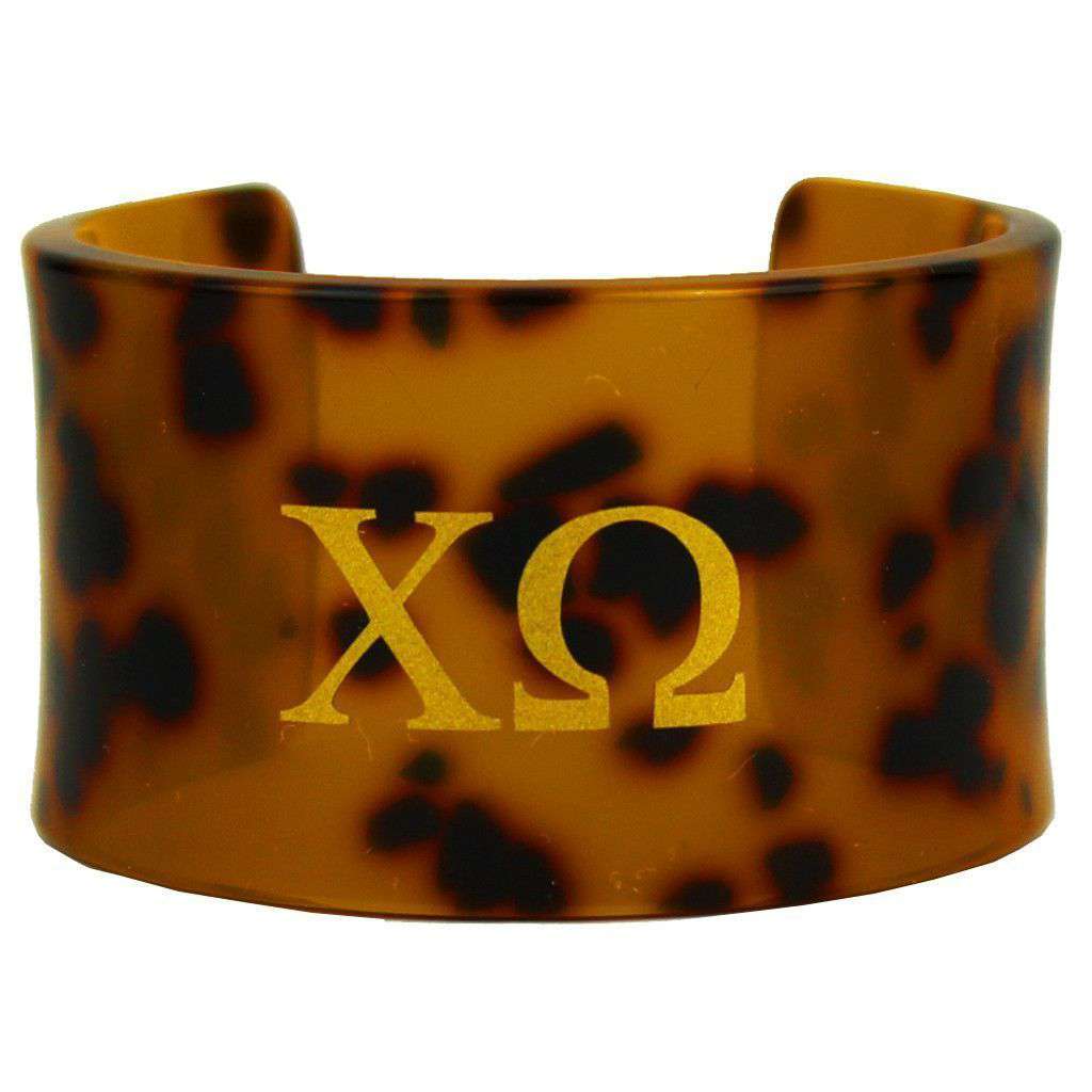 Chi Omega Tortoise Cuff Bracelet by Fornash - Country Club Prep