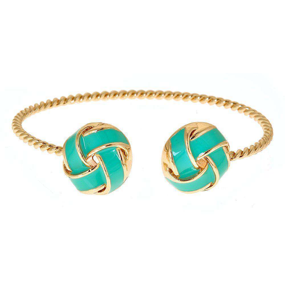 Enamel Twist Bracelet in Aqua by Fornash - Country Club Prep