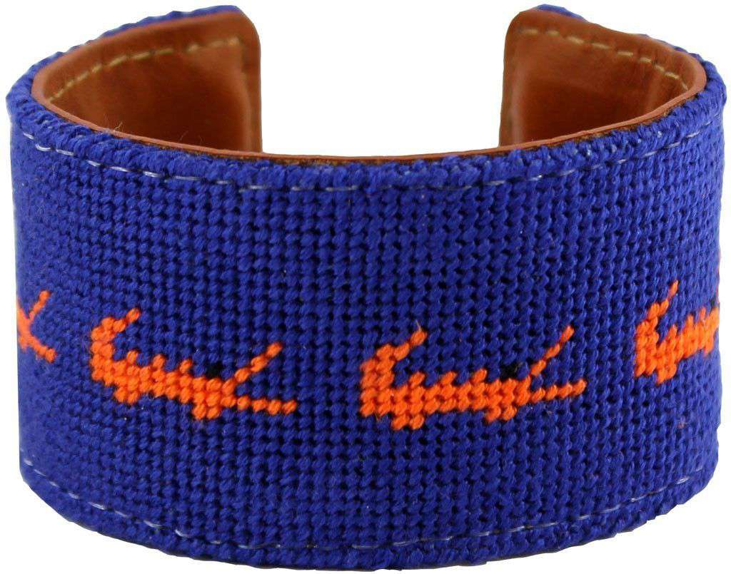 Florida Gator Needlepoint Cuff Bracelet by York Designs - Country Club Prep