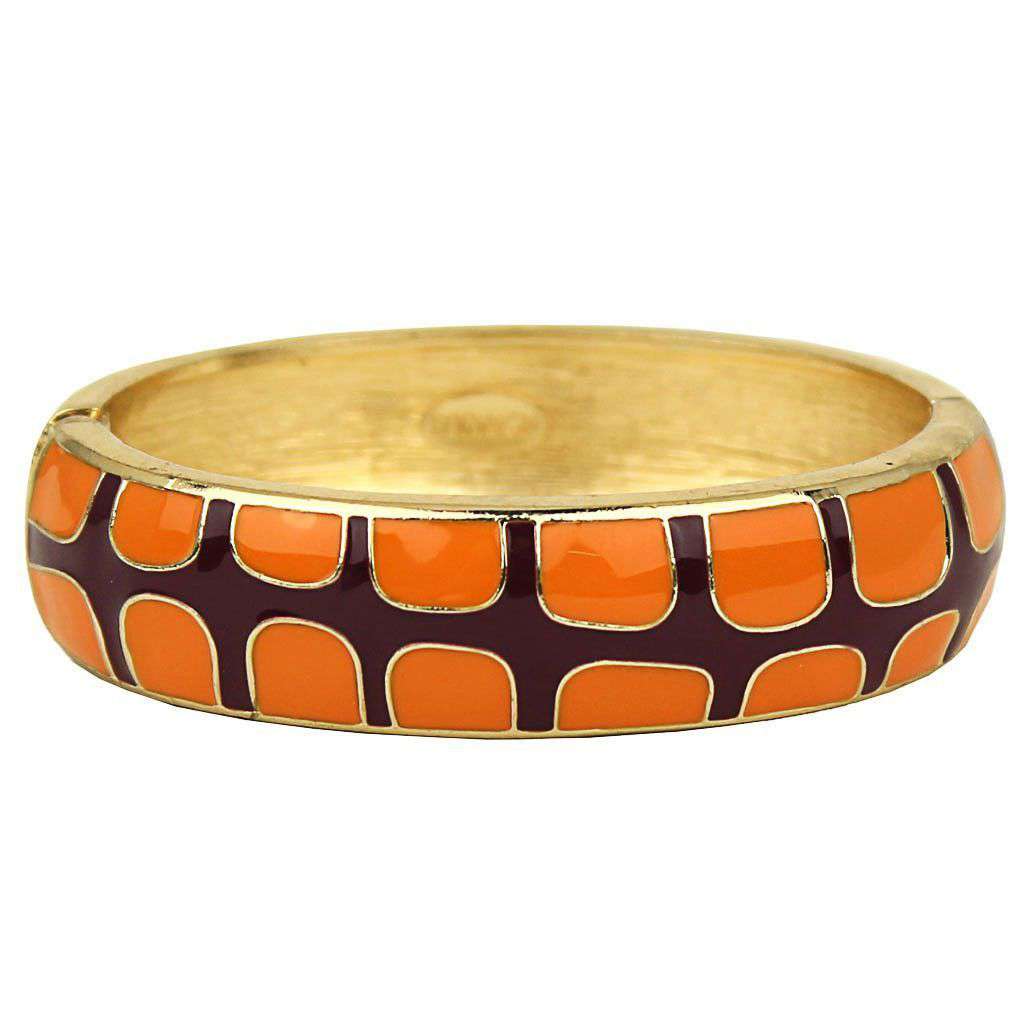 Gecko Bangle in Burnt Orange and Purple by Fornash - Country Club Prep