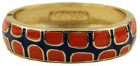 Gecko Bangle in Navy and Orange by Fornash - Country Club Prep