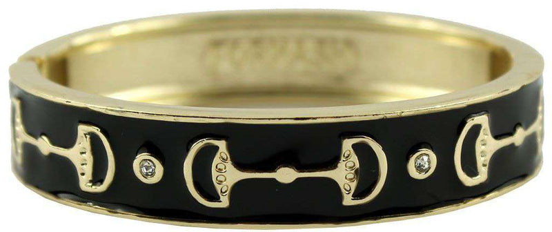 Gold Cup Bangle in Gold and Black by Fornash - Country Club Prep
