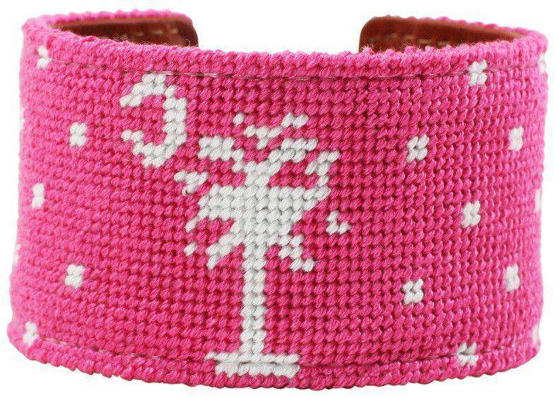 Gone to Carolina Needlepoint Cuff Bracelet by York Designs - Country Club Prep