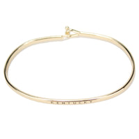 Kentucky Engraved Brass Hook Bracelet in Gold by Country Club Prep - Country Club Prep