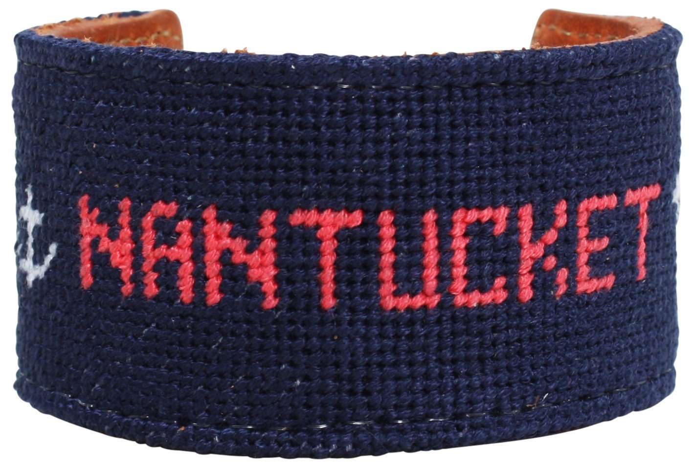 Nantucket Needlepoint Cuff Bracelet by York Designs - Country Club Prep