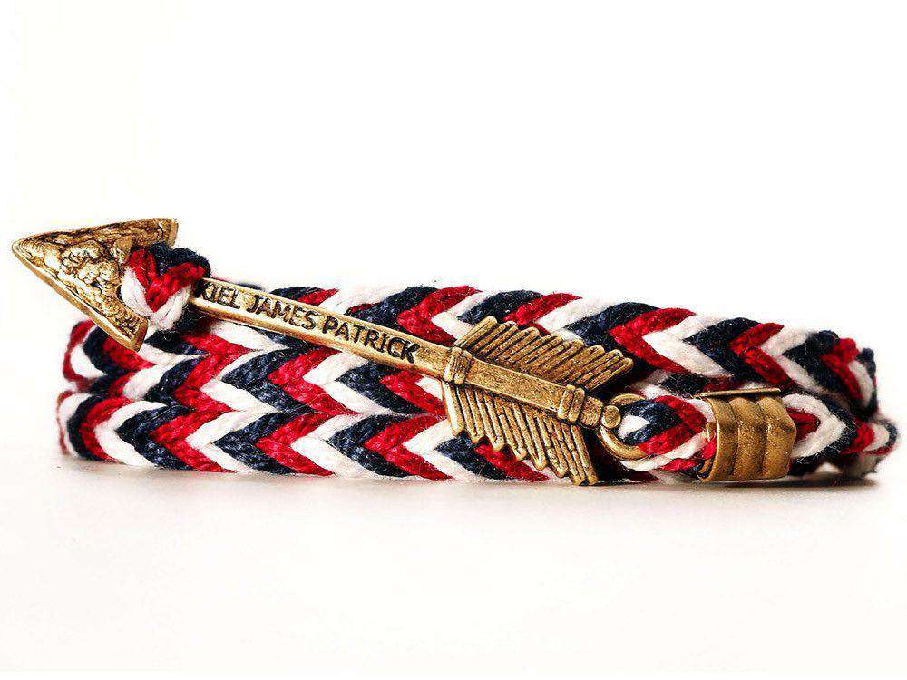 New England Jack Archer Bracelet in Red, White, and Navy by Kiel James Patrick - Country Club Prep