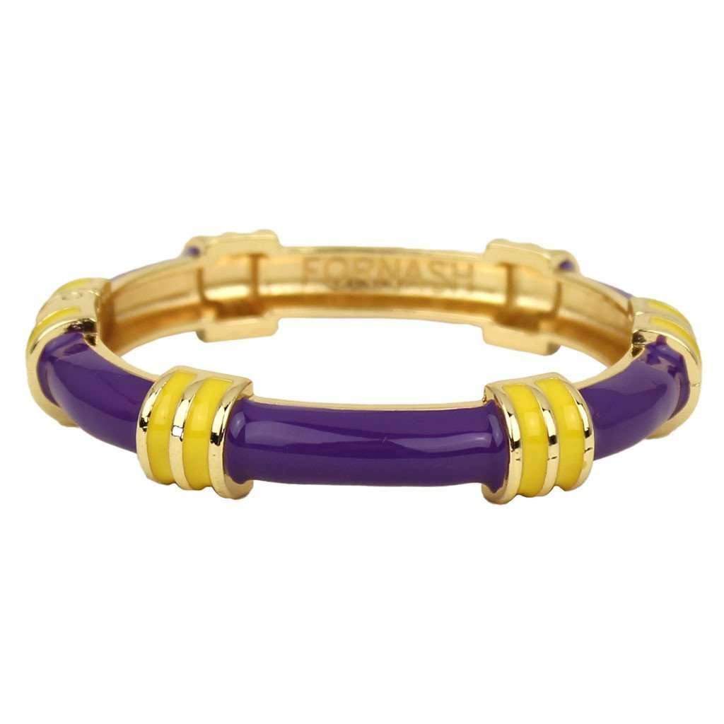 Regatta Bangle in Purple and Gold by Fornash - Country Club Prep