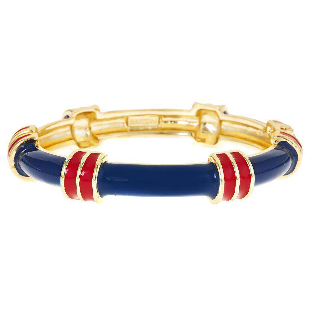 Regatta Bangle in Red and Navy by Fornash - Country Club Prep