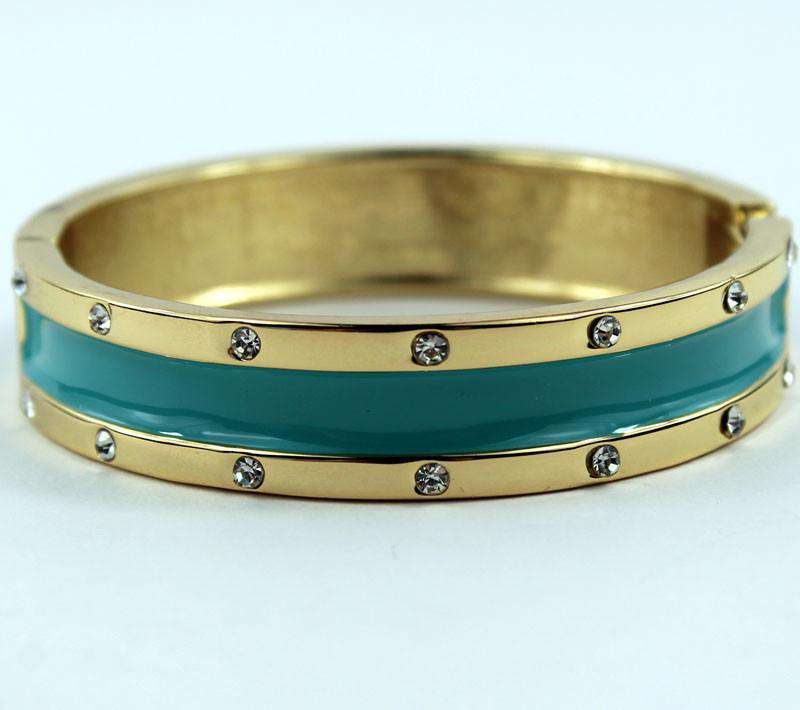 Reynolds Enamel Cuff in Turquoise by Caroline Hill - Country Club Prep