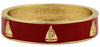 Sailboat Bangle in Gold and Red by Fornash - Country Club Prep