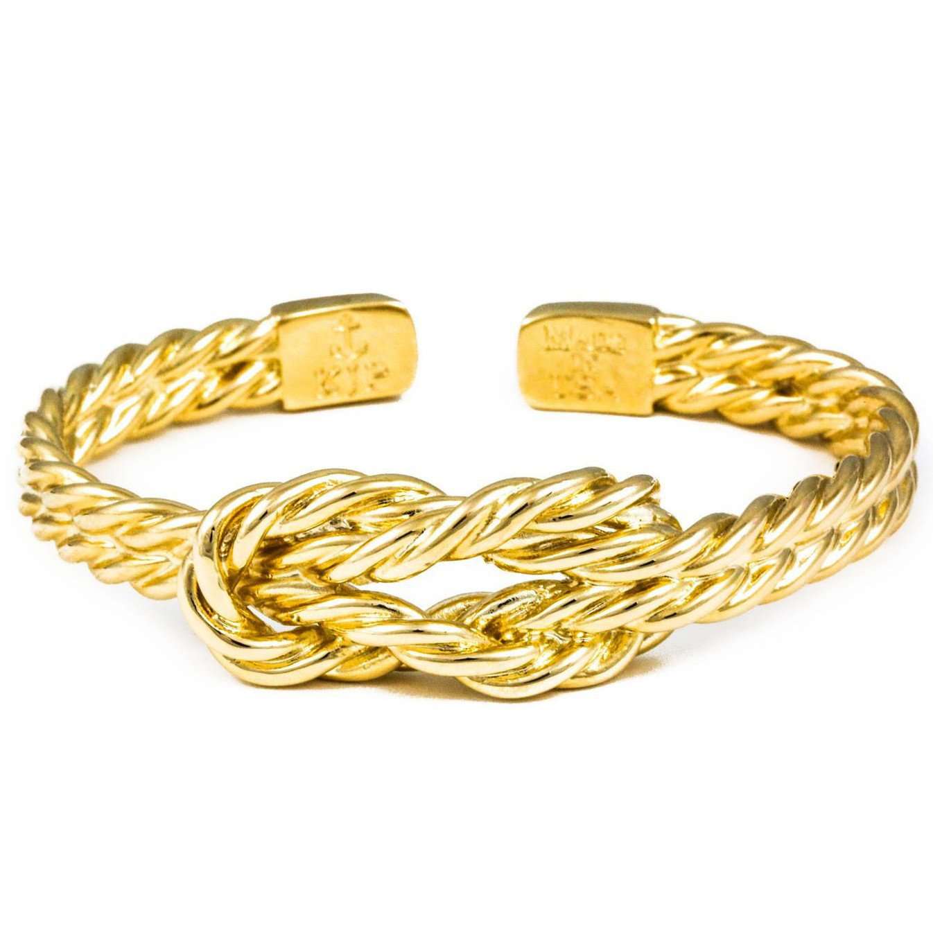 Sailor's Luck Cuff Bracelet in Gold by Kiel James Patrick - Country Club Prep