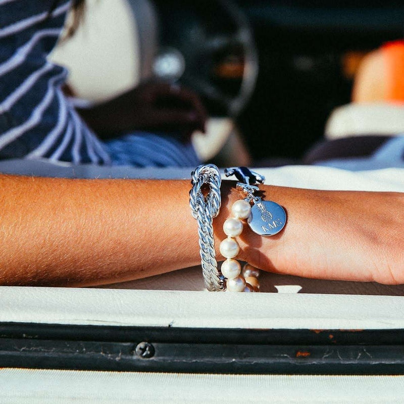 Sailor's Luck Cuff Bracelet in Silver by Kiel James Patrick - Country Club Prep