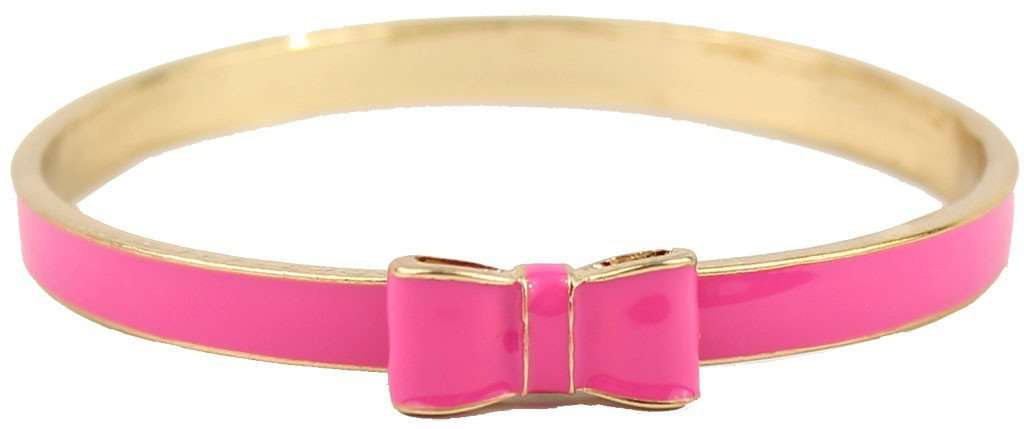 Sarah Bow Bracelet in Fuchsia by Pink Pineapple - Country Club Prep