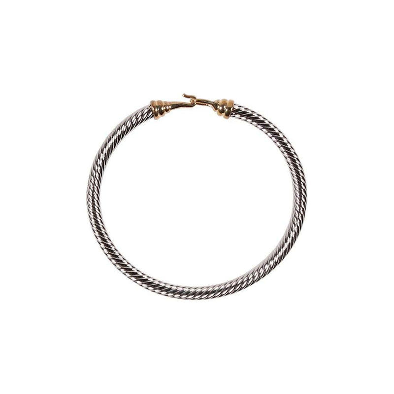 Silver & Gold Cable Bracelet by Caroline Hill - Country Club Prep