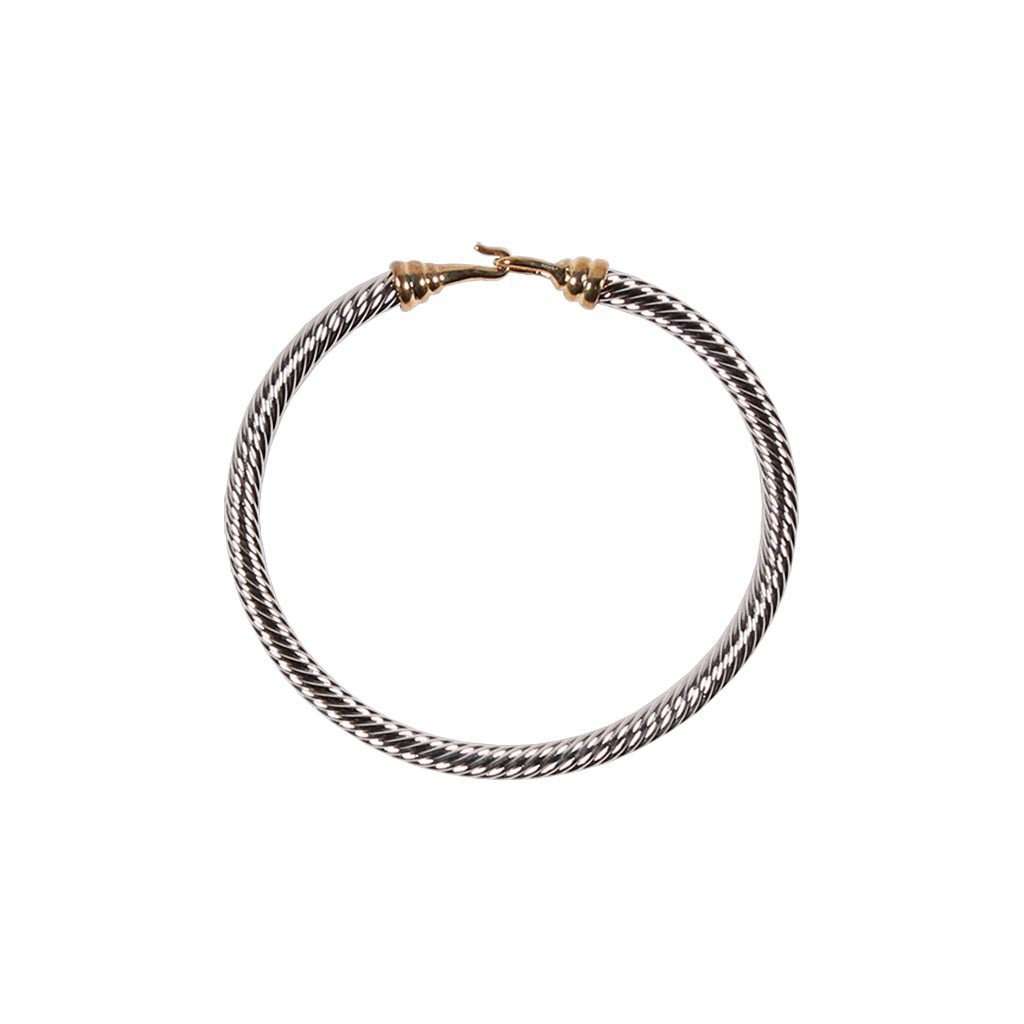 Silver & Gold Cable Bracelet by Caroline Hill - Country Club Prep