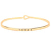 Texas Engraved Brass Hook Bracelet in Gold by Country Club Prep - Country Club Prep
