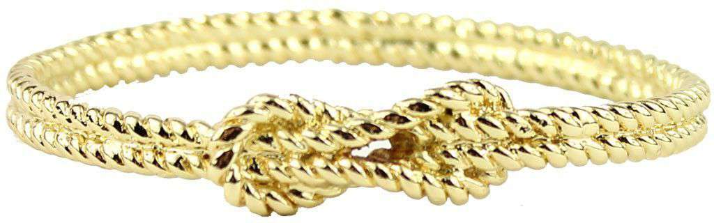 Gold Knot Bracelet by Pink Pineapple - Country Club Prep